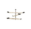 Limited Edition Oak and Metal Shades Chandelier 36867