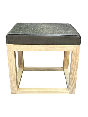 Lucca Studio Bryce Table/Stool with a Vintage Leather Top. 38997