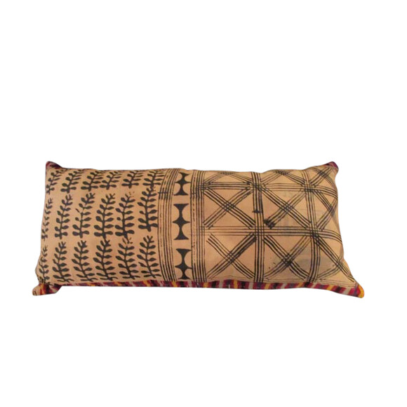 Vintage Indonesian Batik Textile Tribal Textile Pillow 59979