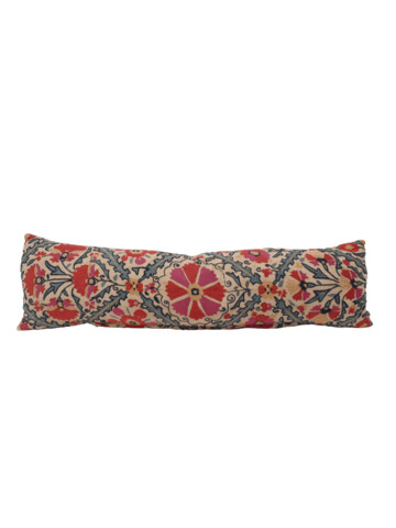 18th Century Turkish Embroidery Lumbar Pillow 59613