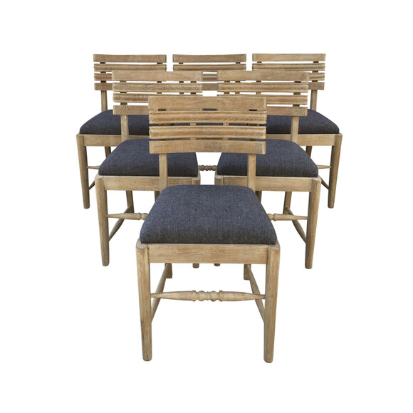 Set of (6) Charles Dudouyt Dining Chairs 42568