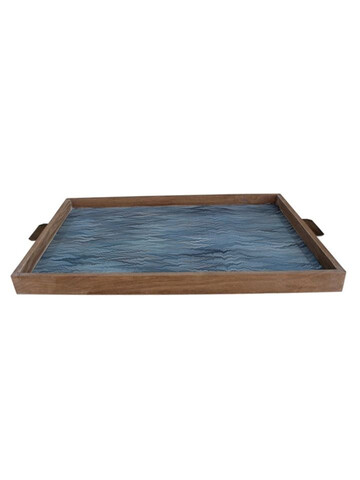 Limited Edition Oak Tray With Vintage Marbleized Paper 45961