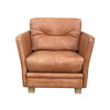 Single French Leather Club Chair 42572