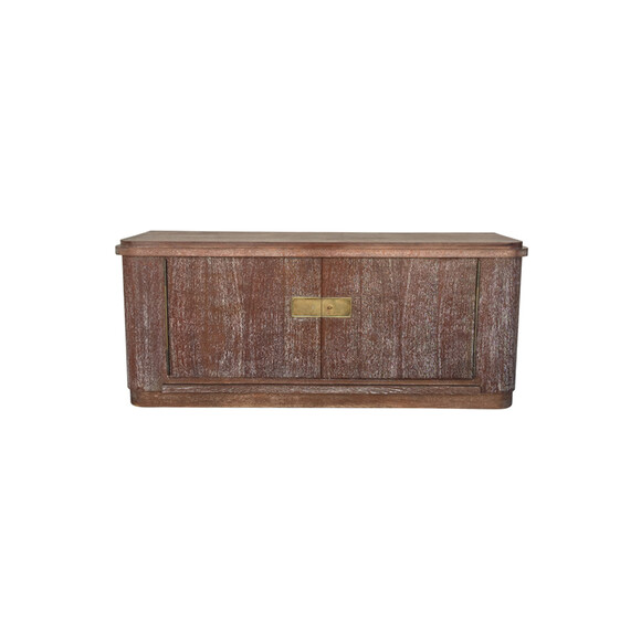 French Cerused Buffet With Brass Hardware 42510