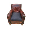 Single French Mid Century Leather Club Chair 40469