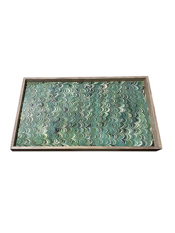 Limited Edition Vintage Italian Marbleized Paper Tray 46831