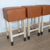 Lucca Studio Set of (3) Percy Saddle
Leather and Oak Stools 65051