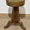 French Art Deco Leather Stool 66048