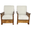 Pair of Swedish Modernist Wood Framed Armchairs 65671