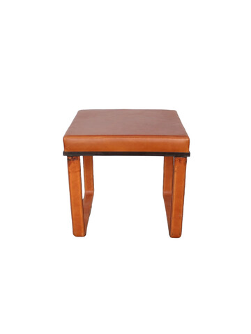 Lucca Studio Vaughn (stool) of saddle leather top and base 66016