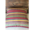 Limited Edition Antique Wood Block and Striped Textile Pillow 42732