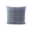 Antique Indigo Batik and Stripe Textile Pillow 60572