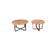 Lucca Studio Christopher Round Leather Coffee Table 53891