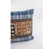 Indonesian Indigo and Turkish Embroidery Antique Textile Pillow 49690