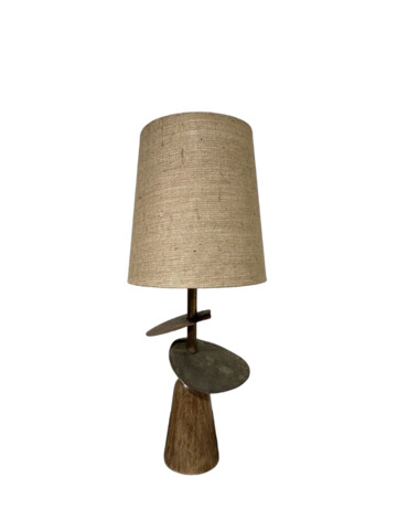 Limited Edition  Bronze and Wood Lamp 66687