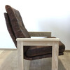 Pair of Limited Edition Oak and Vintage Leather Arm Chairs 60980
