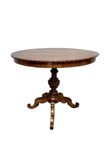 Fine 19th Century Round English Marquetry Inlaid Table 67436