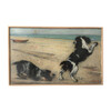 Danish Oil Painting Dogs at Beach 38147