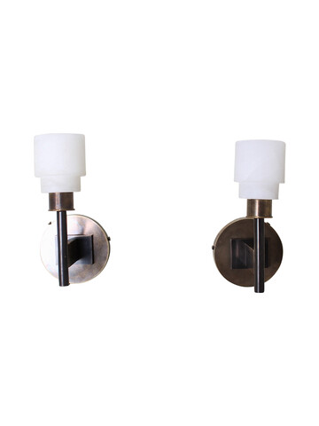 Pair of Limited Edition Alabaster and Bronze Sconces 43065
