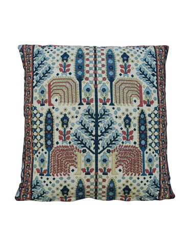 Vintage Printed Linen Textile Pillow 37329
