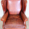 Danish Leather Wingback Chair 66565