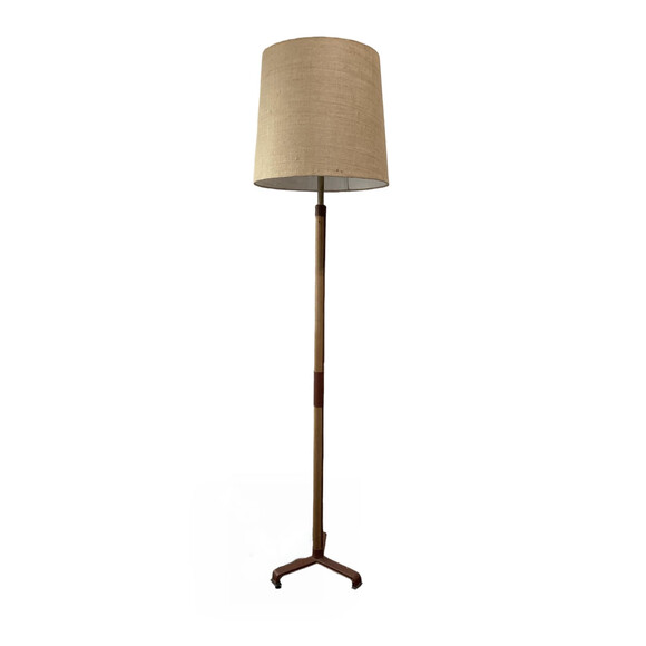 Limited Edition Bronze and Saddle Leather Floor Lamp 65884
