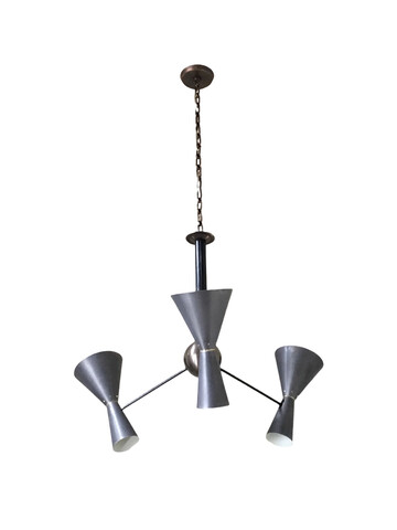 Limited Edition 3-Arm Blackened Metal  Chandelier 43576