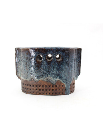 Unusual Vintage Glazed Ceramic Vessel 50163