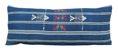 Vintage Indigo and Embroidery Pillow 31380