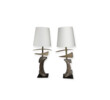 Limited Edition Pair of Antique Wood Element Lamps 60952