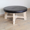 Lucca Studio Milton Round Leather Top Coffee Table 59160