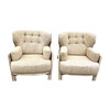 Pair of Rare Model Guillerme & Chambron Oak Arm Chairs 35429