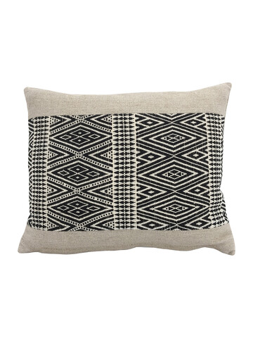 Limited Edition Tribal Black and Natural Embroidery Pillow 34210
