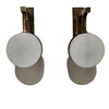 Pair of Lucca Limited Edition Glass, Leather and Brass Hanging Sconces 58139