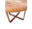 Lucca Studio Christopher Round Leather Coffee Table 67094