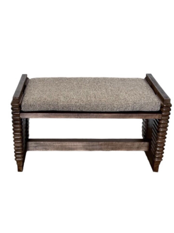 Limited Edition Walnut Modernist Bench with Cushion Seat 66435