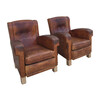 Pair French 1940 Club Chairs 30731