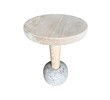 Limited Edition Oak and Stone Side Table 40270