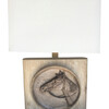 Pair of English Oak Horse Head Lamps 39181