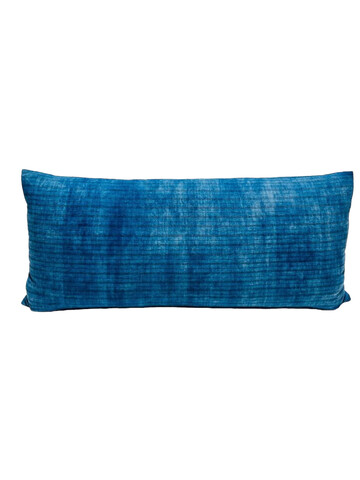 Antique Central Asia Indigo Textile Large Lumbar Pillow 58579