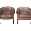 Pair of Vintage English Leather Club Chairs 66505