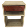 Lucca Studio Alton Oak and Vintage Leather Drawer Night Stands 36883