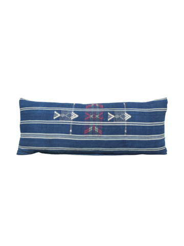 Vintage Indigo and Embroidery Pillow 67632