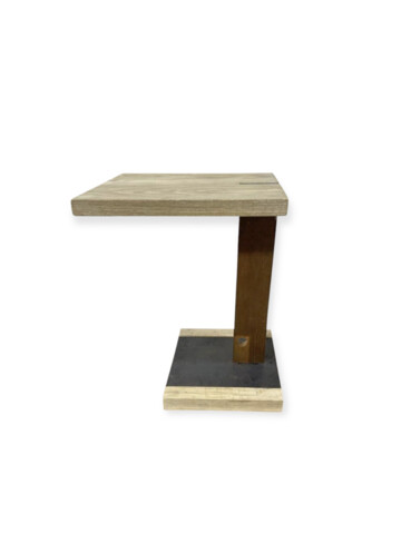 Limited Edition Oak and Iron Side Table 66396