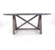 Lucca Studio Oval Zinc Top Dining Table | Lucca Antiques