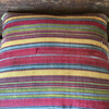 Limited Edition Antique Wood Block and Striped Textile Pillow 60566
