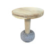 Limited Edition Oak and Stone Side Table 67095