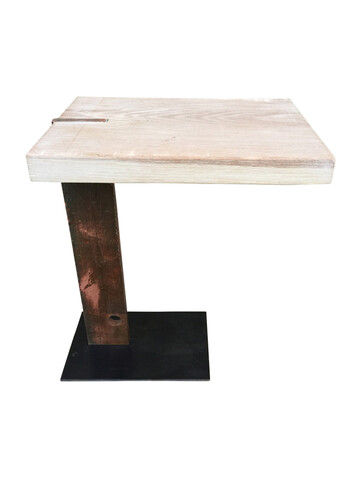 Limited Edition Iron Element and Oak  Side Table 33763