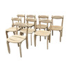 Set of (8) Guillerme & Chambron Oak Dining Chairs 66790