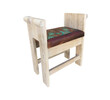 Limited Edition Bench in Solid Oak with Vintage Moroccan Leather Seat cushion 40073